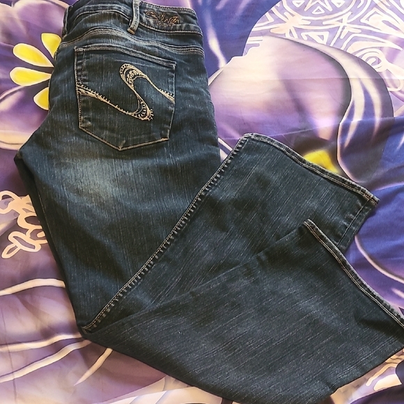 Silver Jeans Women's Dark Blue Capris - Picture 2 of 9